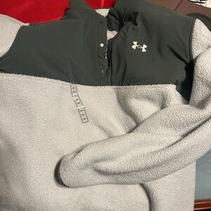 Under Armour Charcoal and Light Gray Fleece Jacket